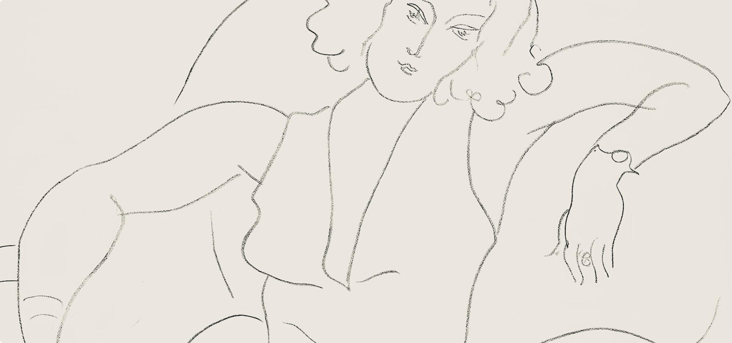 Henri Matisse, Srie B, Var. 4 (Duthuit 9), Henri Matisse, Dessins, Thmes Et Variations, Lithograph