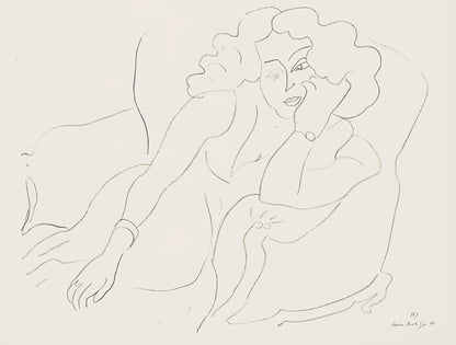 Henri Matisse, Srie B, Var. 7 (Duthuit 9), Henri Matisse, Dessins, Thmes Et Variations, Lithograph