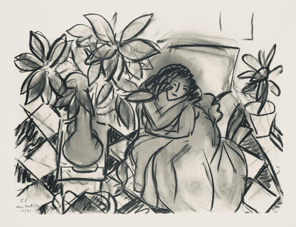 Henri Matisse, Srie C, Var. 1 (Duthuit 9), Henri Matisse, Dessins, Thmes Et Variations, Lithograph