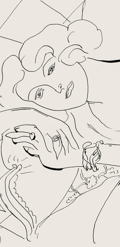Henri Matisse, Srie C, Var. 3 (Duthuit 9), Henri Matisse, Dessins, Thmes Et Variations, Lithograph