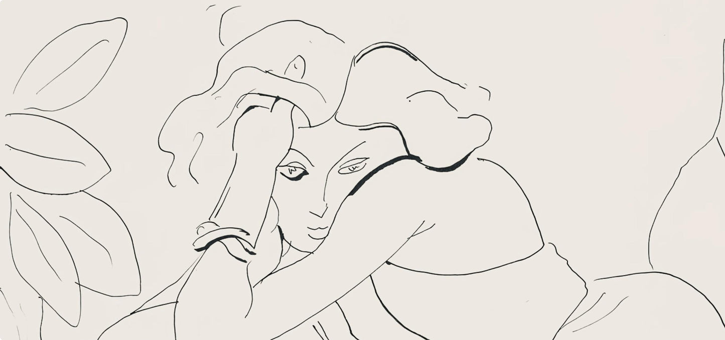 Henri Matisse, Srie C, Var. 8 (Duthuit 9), Henri Matisse, Dessins, Thmes Et Variations, Lithograph