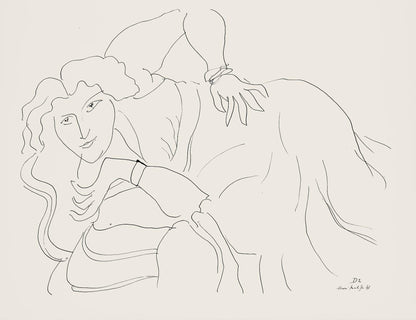 Henri Matisse, Srie D, Var. 2 (Duthuit 9), Henri Matisse, Dessins, Thmes Et Variations, Lithograph