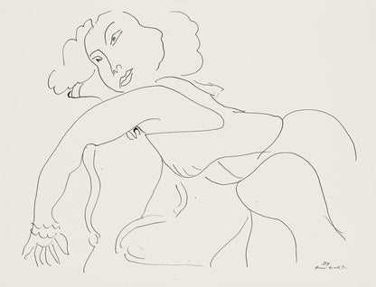 Henri Matisse, Srie D, Var. 7 (Duthuit 9), Henri Matisse, Dessins, Thmes Et Variations, Lithograph