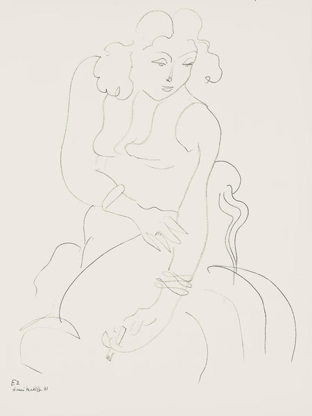 Henri Matisse, Srie E, Var. 2 (Duthuit 9), Henri Matisse, Dessins, Thmes Et Variations, Lithograph