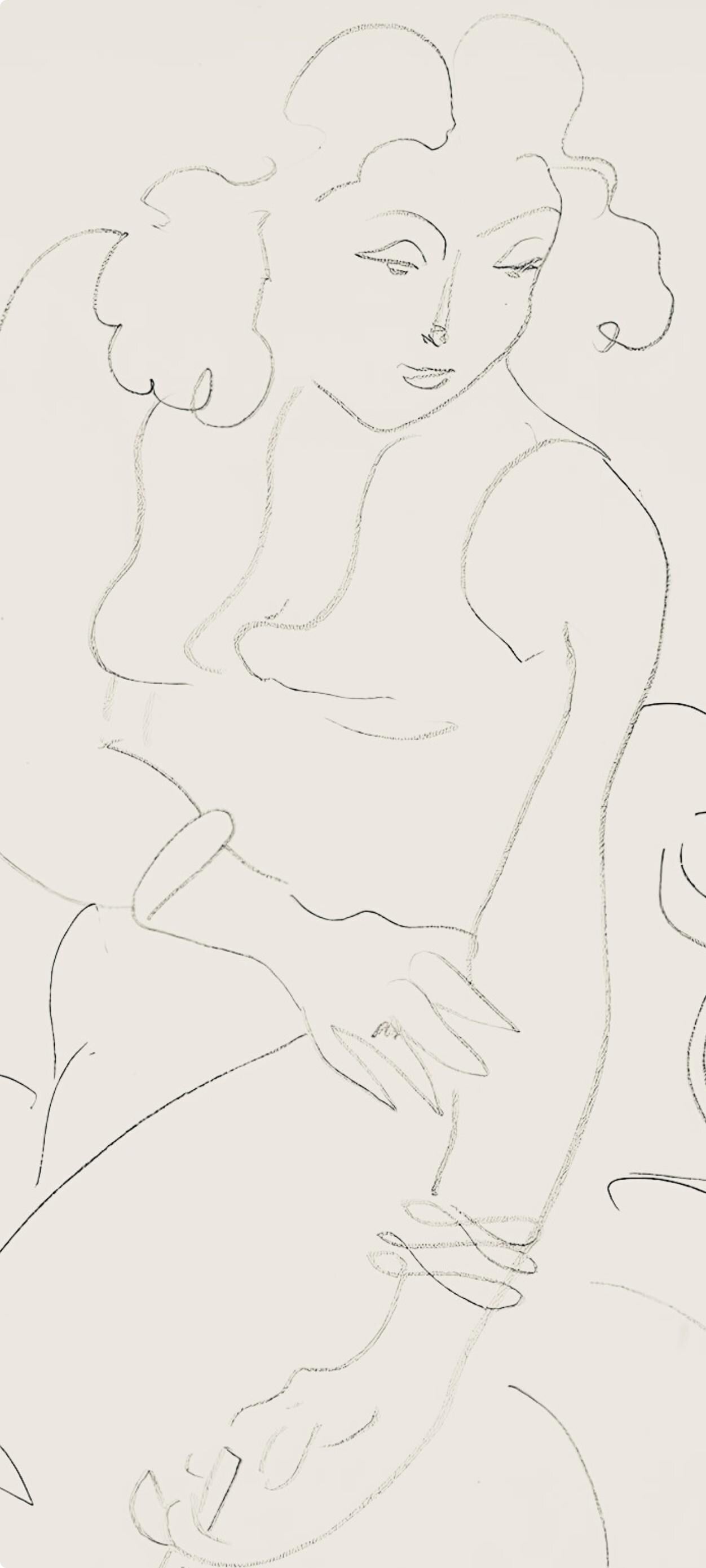 Henri Matisse, Srie E, Var. 2 (Duthuit 9), Henri Matisse, Dessins, Thmes Et Variations, Lithograph