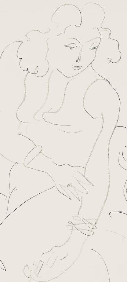 Henri Matisse, Srie E, Var. 2 (Duthuit 9), Henri Matisse, Dessins, Thmes Et Variations, Lithograph