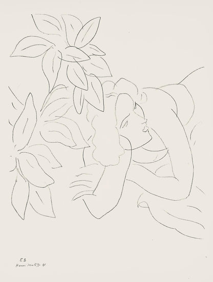Henri Matisse, Srie E, Var. 8 (Duthuit 9), Henri Matisse, Dessins, Thmes Et Variations, Lithograph