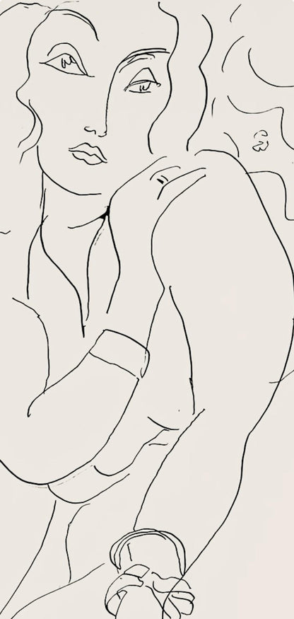 Henri Matisse, Srie E, Var. 9 (Duthuit 9), Henri Matisse, Dessins, Thmes Et Variations, Lithograph