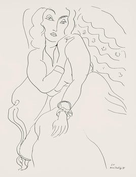 Henri Matisse, Srie E, Var. 9 (Duthuit 9), Henri Matisse, Dessins, Thmes Et Variations, Lithograph