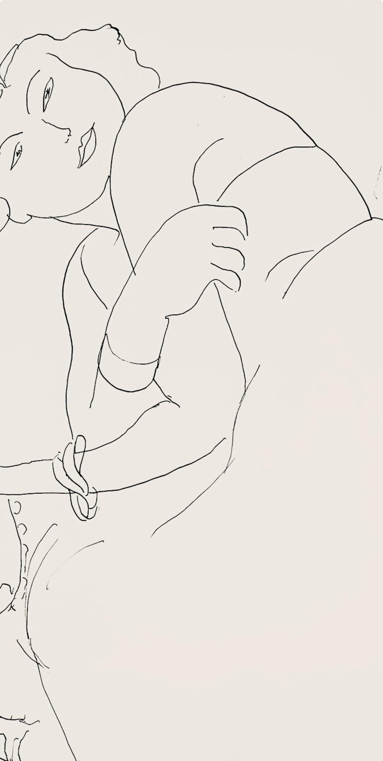 Henri Matisse, Srie F, Var. 2 (Duthuit 9), Henri Matisse, Dessins, Thmes Et Variations, Lithograph