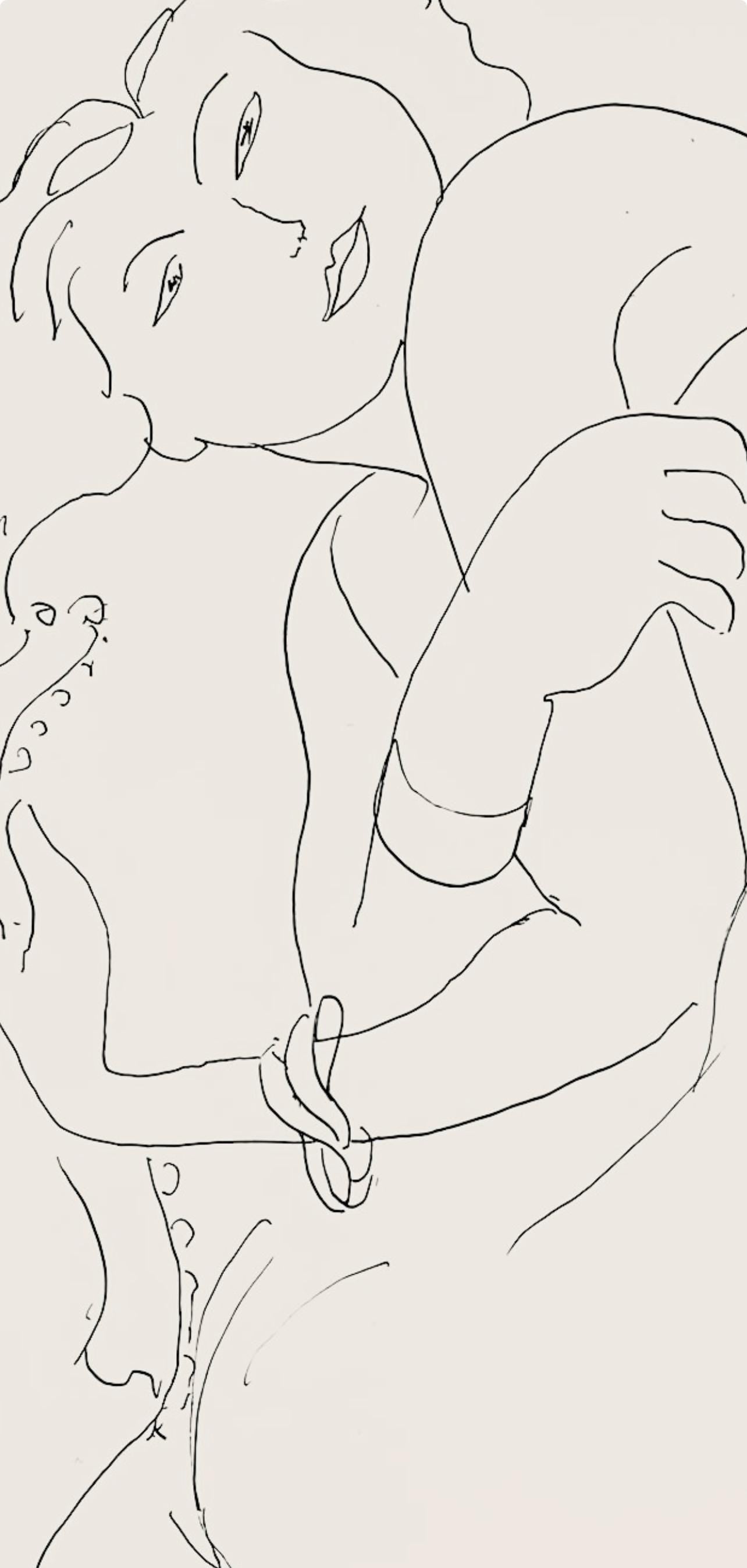 Henri Matisse, Srie F, Var. 2 (Duthuit 9), Henri Matisse, Dessins, Thmes Et Variations, Lithograph