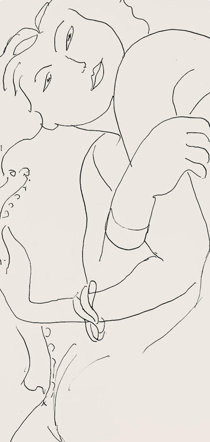 Henri Matisse, Srie F, Var. 2 (Duthuit 9), Henri Matisse, Dessins, Thmes Et Variations, Lithograph