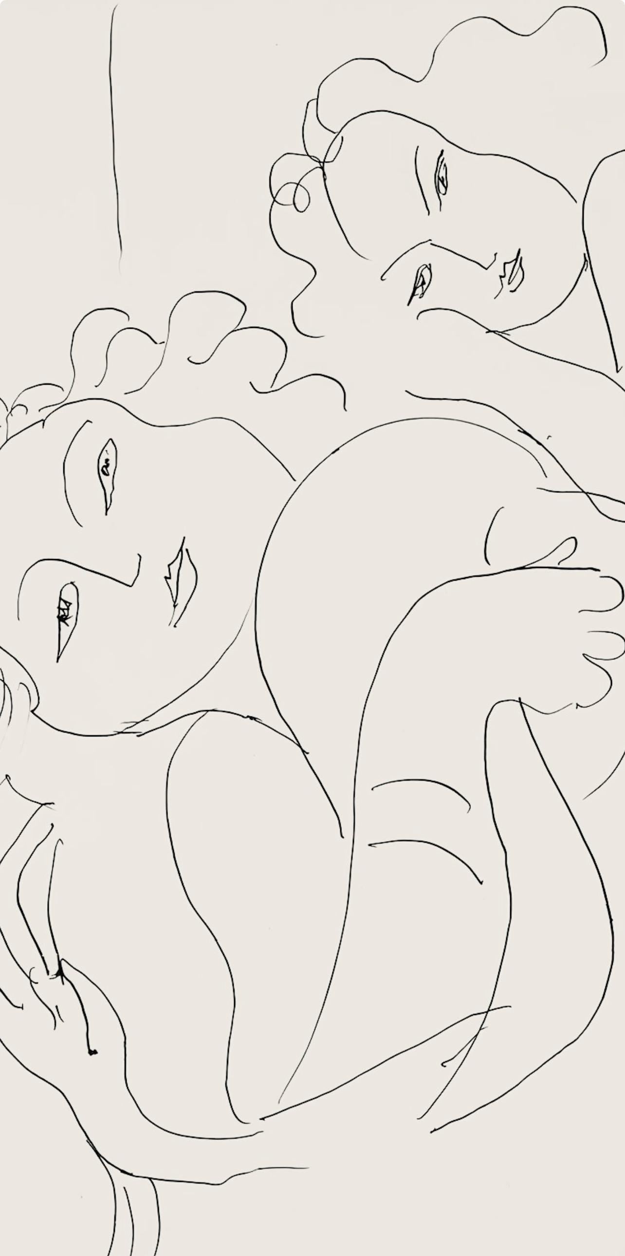 Henri Matisse, Srie F, Var. 5 (Duthuit 9), Henri Matisse, Dessins, Thmes Et Variations, Lithograph