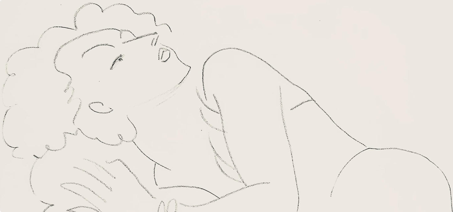 Henri Matisse, Srie F, Var. 6 (Duthuit 9), Henri Matisse, Dessins, Thmes Et Variations, Lithograph
