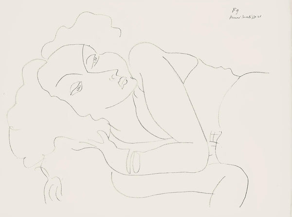 Henri Matisse, Srie F, Var. 9 (Duthuit 9), Henri Matisse, Dessins, Thmes Et Variations, Lithograph