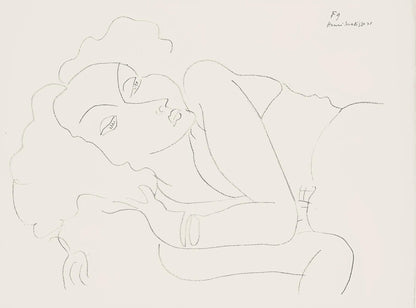 Henri Matisse, Srie F, Var. 9 (Duthuit 9), Henri Matisse, Dessins, Thmes Et Variations, Lithograph