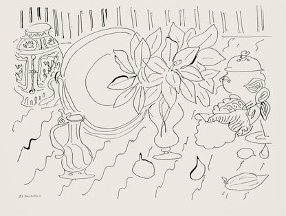 Henri Matisse, Srie G, Var. 3 (Duthuit 9), Henri Matisse, Dessins, Thmes Et Variations, Lithograph