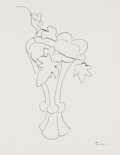 Henri Matisse, Srie H, Var. 3 (Duthuit 9), Henri Matisse, Dessins, Thmes Et Variations, Lithograph