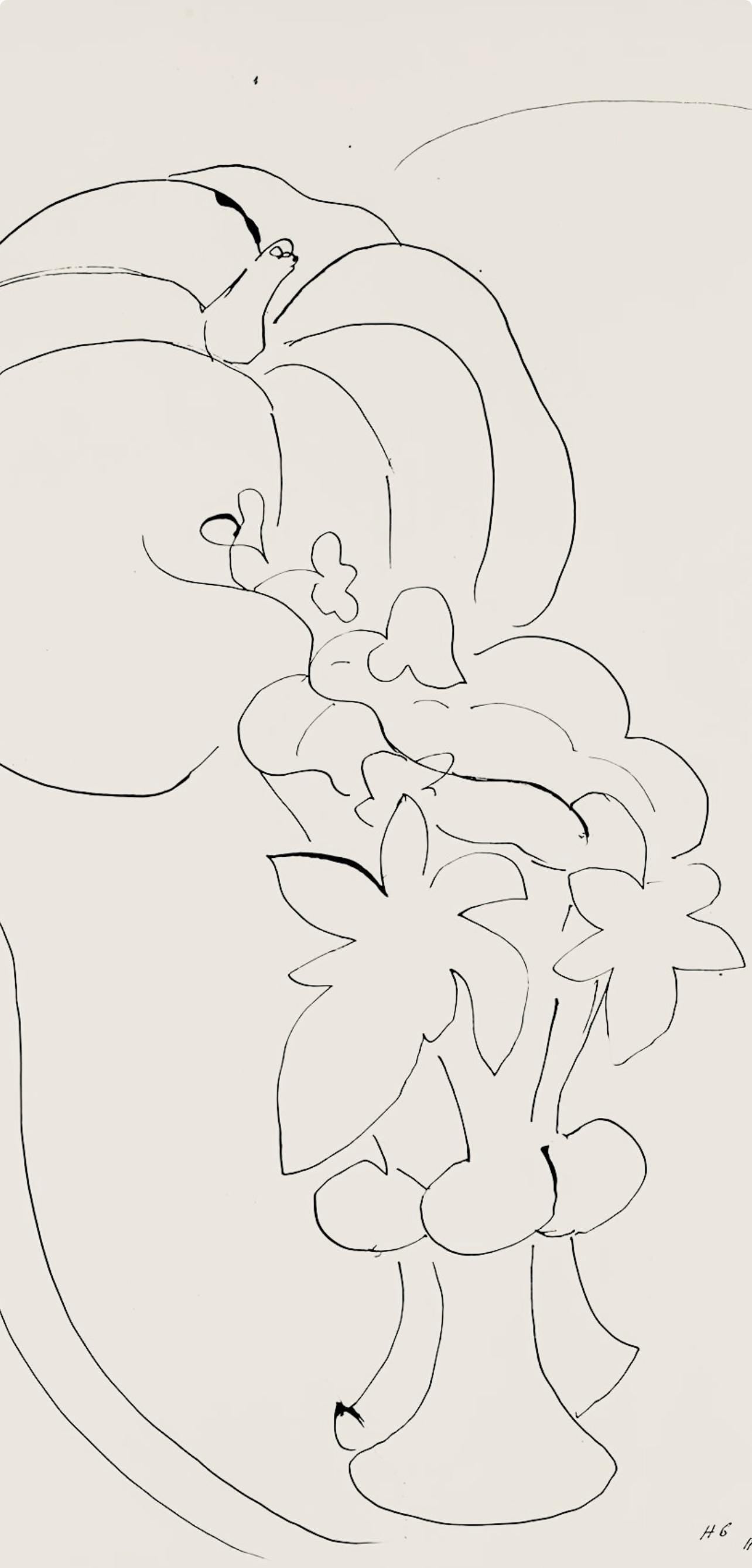 Henri Matisse, Srie H, Var. 6 (Duthuit 9), Henri Matisse, Dessins, Thmes Et Variations, Lithograph