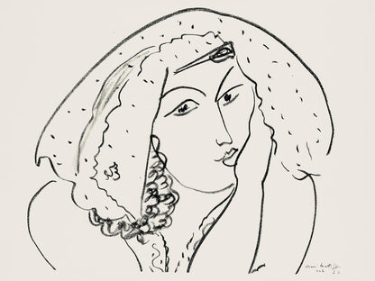 Henri Matisse, Srie I, Var. 6 (Duthuit 9), Henri Matisse, Dessins, Thmes Et Variations, Lithograph