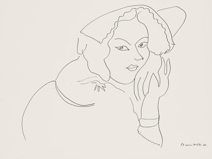 Henri Matisse, Srie I, Var. 9 (Duthuit 9), Henri Matisse, Dessins, Thmes Et Variations, Lithograph