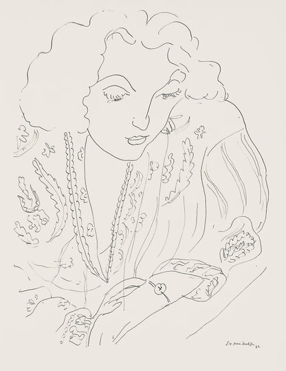 Henri Matisse, Srie I, Var. 14 (Duthuit 9), Henri Matisse, Dessins, Thmes Et Variations, Lithograph
