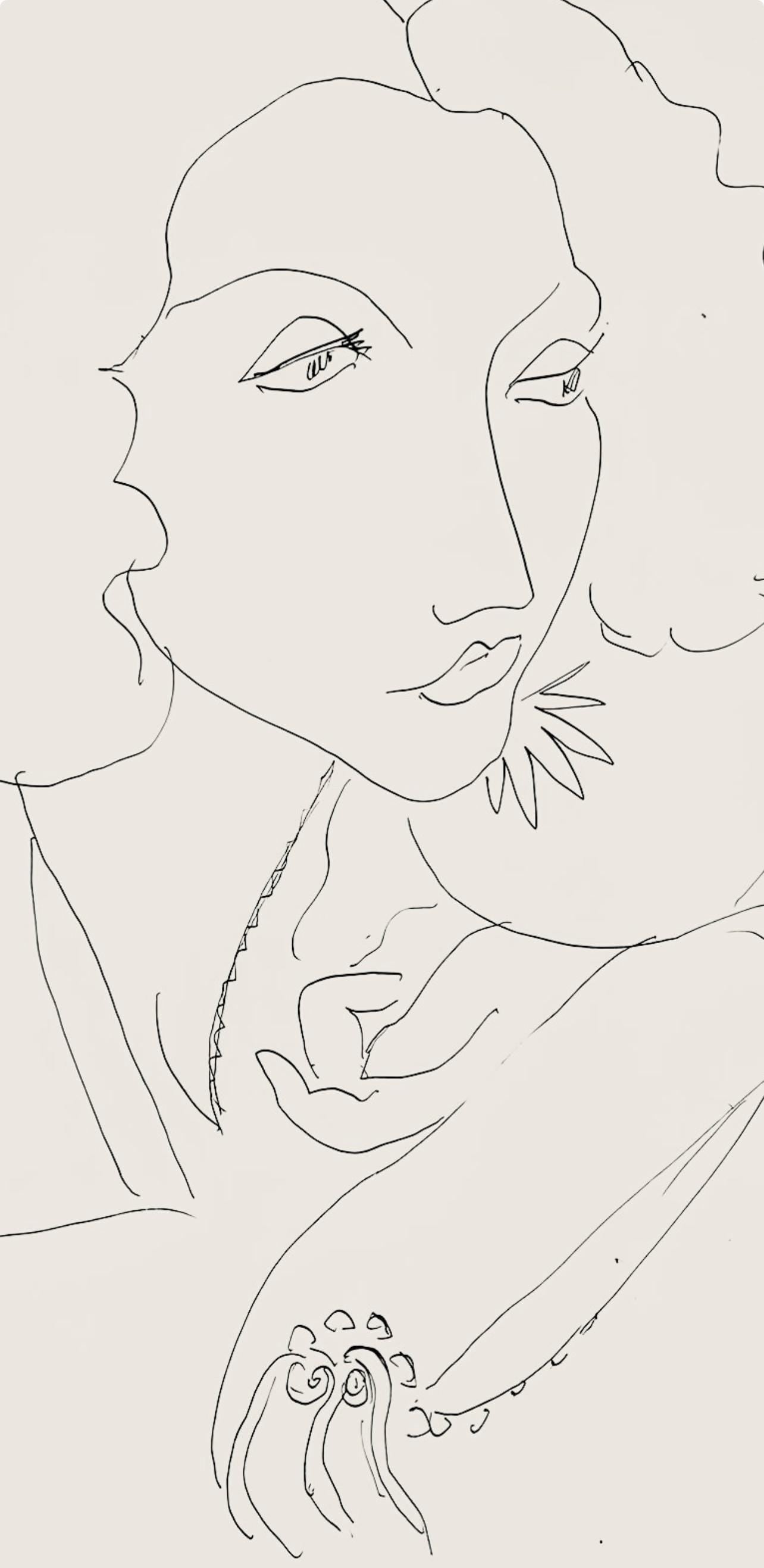 Henri Matisse, Srie I, Var. 15 (Duthuit 9), Henri Matisse, Dessins, Thmes Et Variations, Lithograph