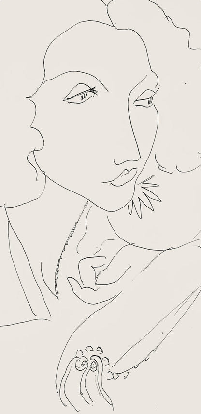 Henri Matisse, Srie I, Var. 15 (Duthuit 9), Henri Matisse, Dessins, Thmes Et Variations, Lithograph