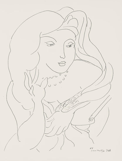 Henri Matisse, Srie K, Var. 3 (Duthuit 9), Henri Matisse, Dessins, Thmes Et Variations, Lithograph