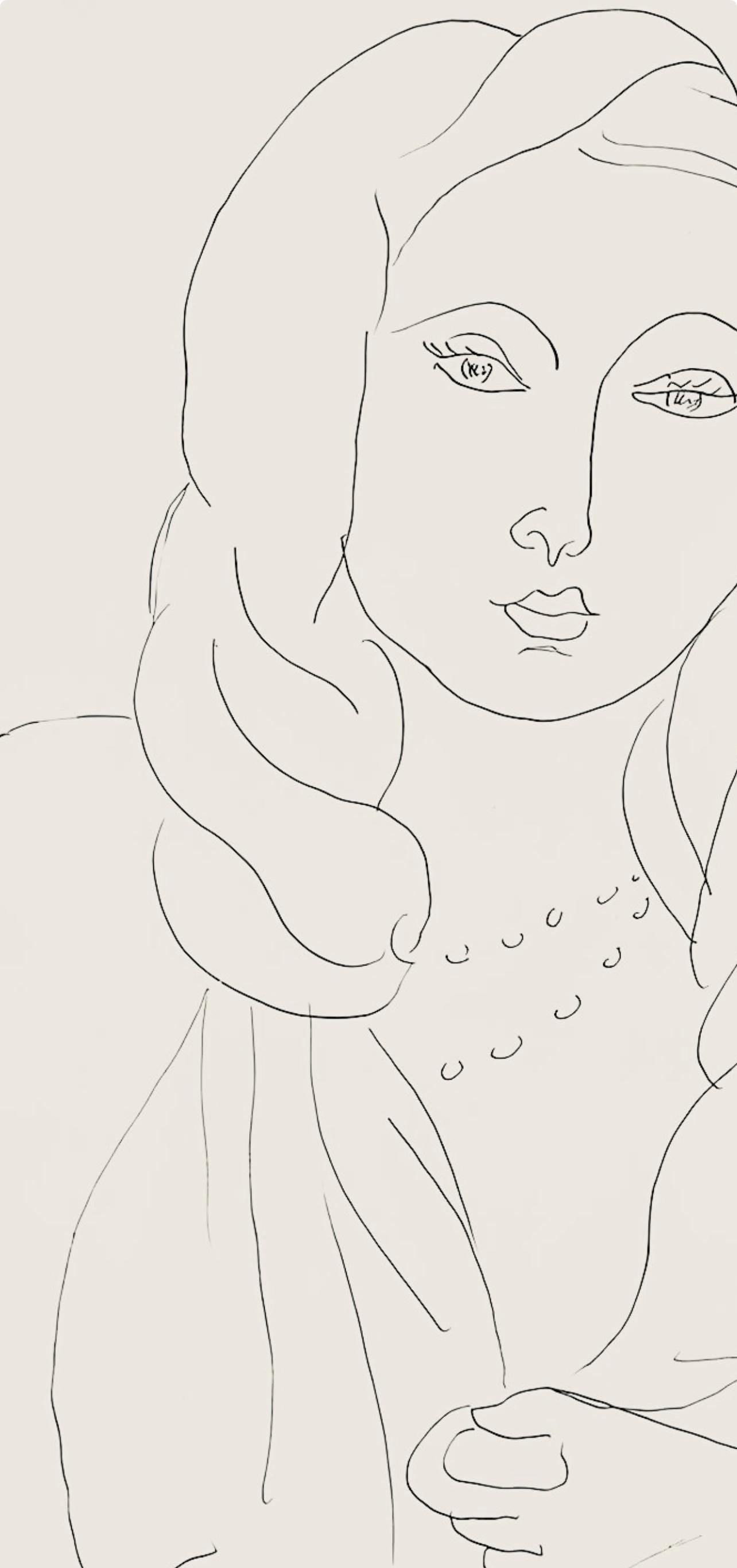 Henri Matisse, Srie K, Var. 2 (Duthuit 9), Henri Matisse, Dessins, Thmes Et Variations, Lithograph