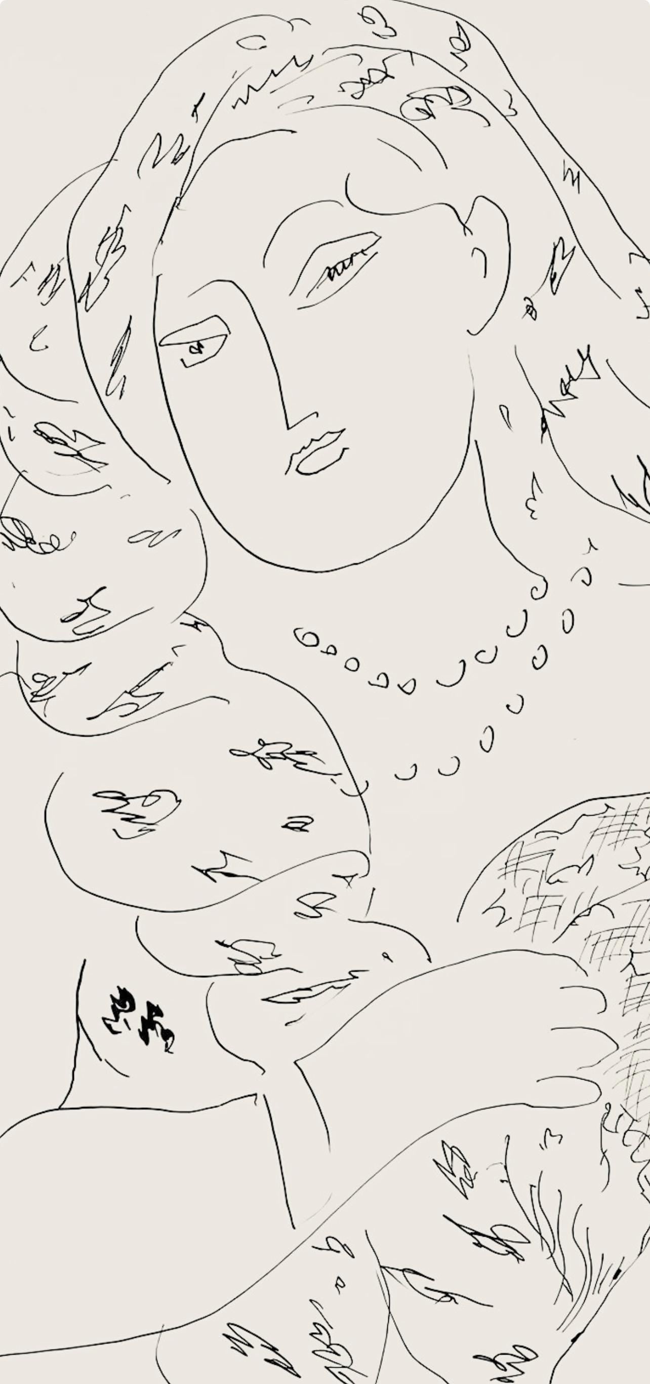 Henri Matisse, Srie K, Var. 6 (Duthuit 9), Henri Matisse, Dessins, Thmes Et Variations, Lithograph