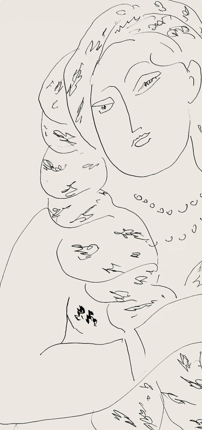 Henri Matisse, Srie K, Var. 6 (Duthuit 9), Henri Matisse, Dessins, Thmes Et Variations, Lithograph