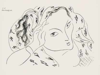 Henri Matisse, Srie L, Var. 5 (Duthuit 9), Henri Matisse, Dessins, Thmes Et Variations, Lithograph