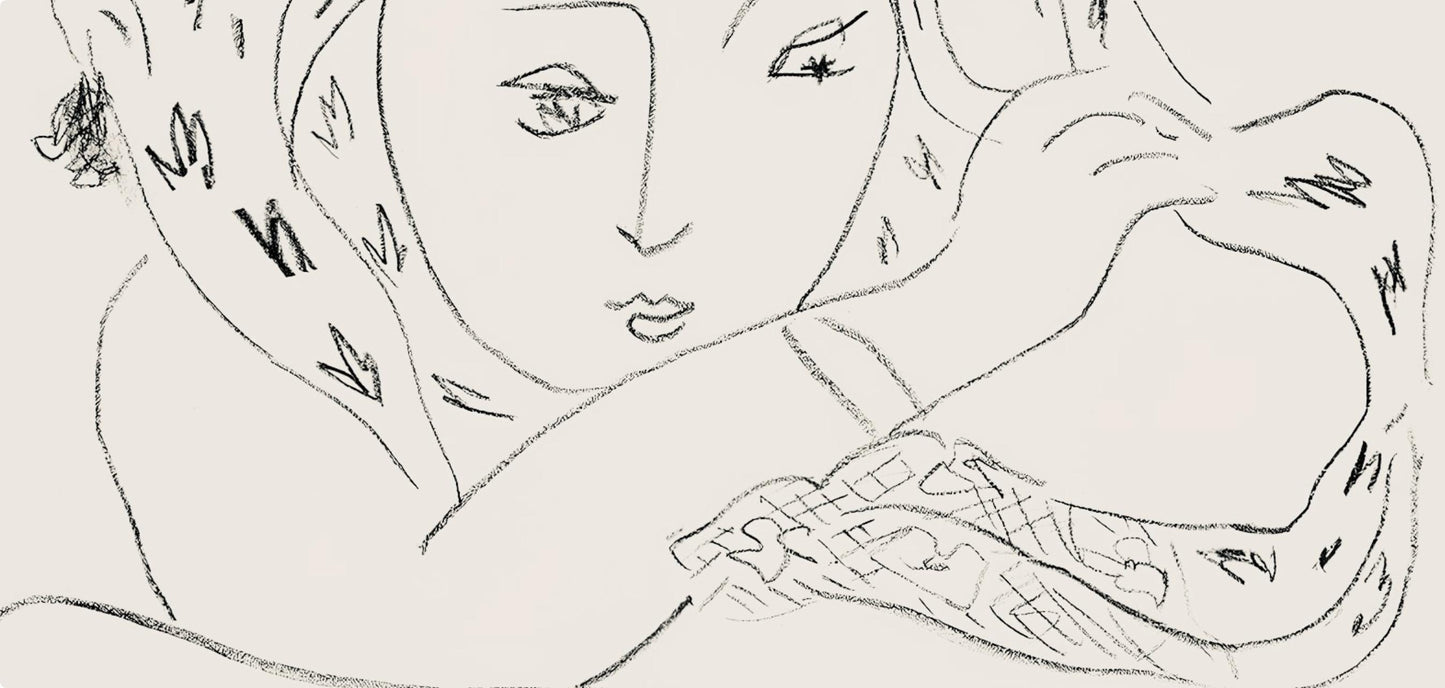 Henri Matisse, Srie L, Var. 7 (Duthuit 9), Henri Matisse, Dessins, Thmes Et Variations, Lithograph