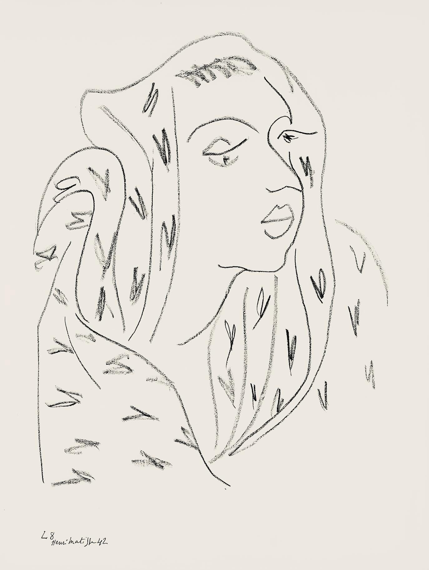 Henri Matisse, Srie L, Var. 8 (Duthuit 9), Henri Matisse, Dessins, Thmes Et Variations, Lithograph