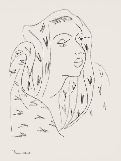 Henri Matisse, Srie L, Var. 8 (Duthuit 9), Henri Matisse, Dessins, Thmes Et Variations, Lithograph