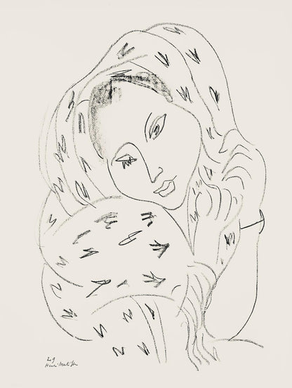 Henri Matisse, Srie L, Var. 9 (Duthuit 9), Henri Matisse, Dessins, Thmes Et Variations, Lithograph