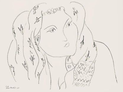 Henri Matisse, Srie L, Var. 12 (Duthuit 9), Henri Matisse, Dessins, Thmes Et Variations, Lithograph