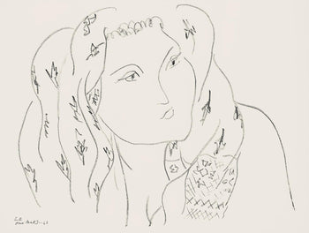 Henri Matisse, Srie L, Var. 12 (Duthuit 9), Henri Matisse, Dessins, Thmes Et Variations, Lithograph