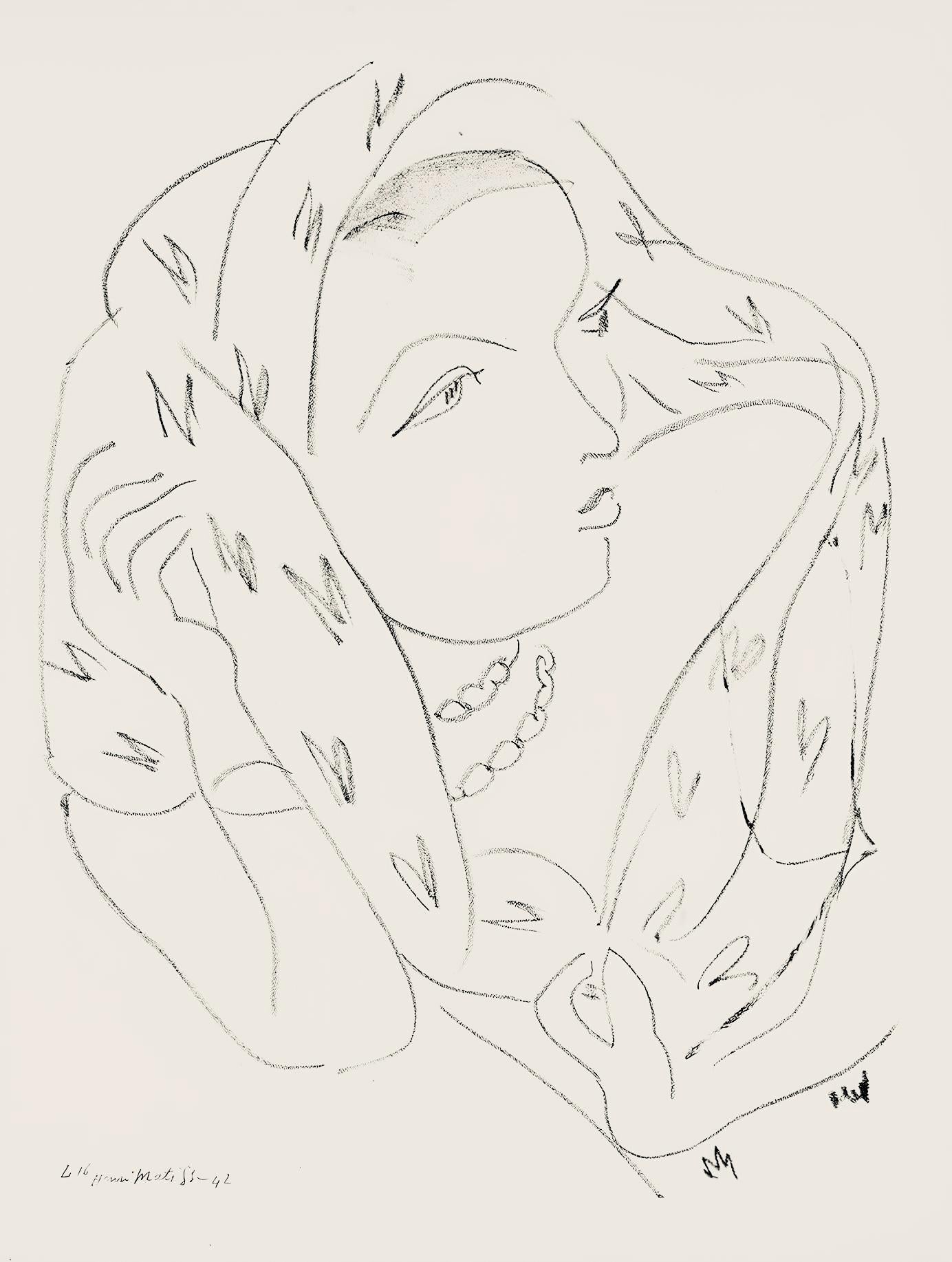 Henri Matisse, Srie L, Var. 16 (Duthuit 9), Henri Matisse, Dessins, Thmes Et Variations, Lithograph