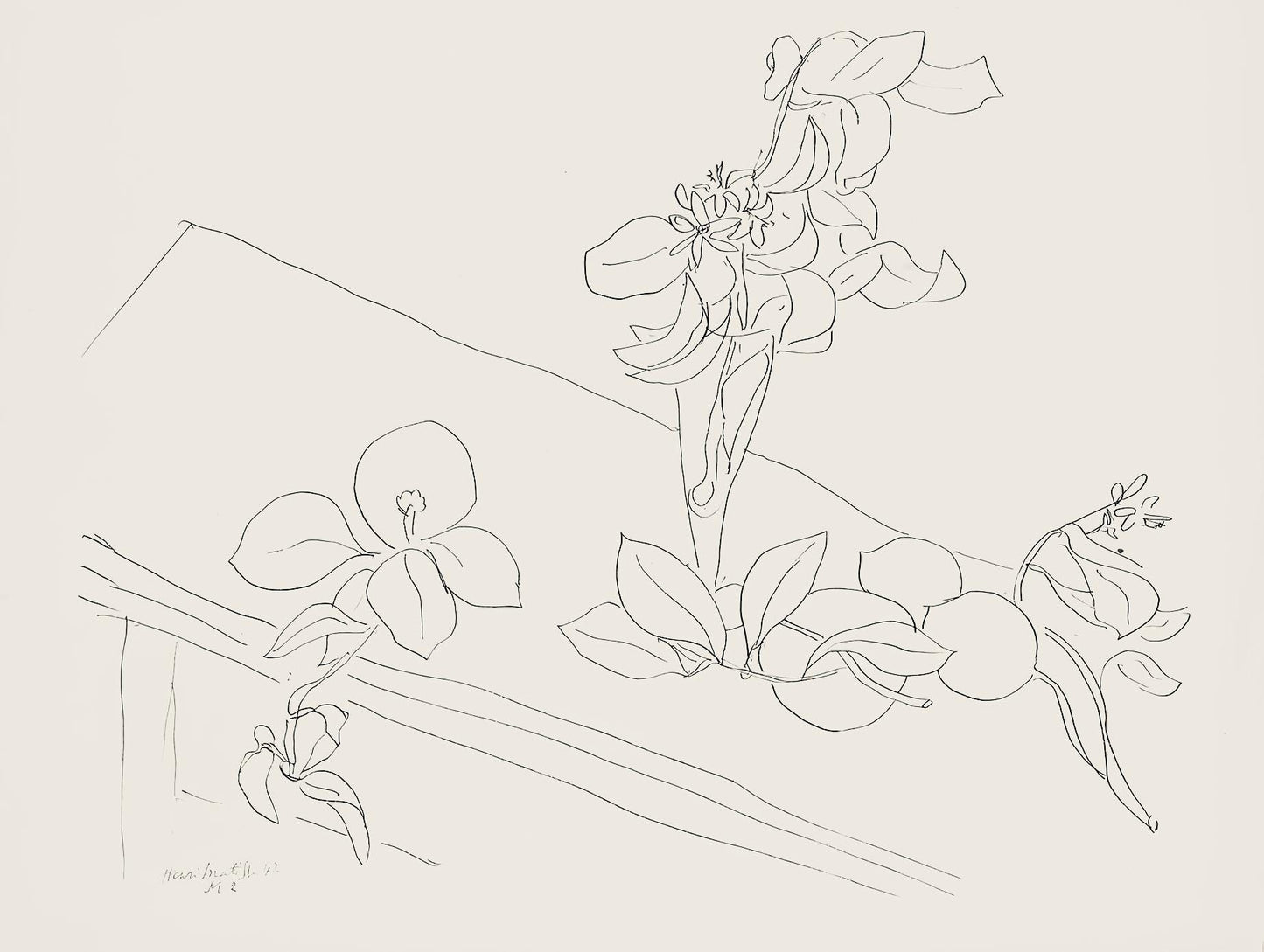 Henri Matisse, Srie M, Var. 2 (Duthuit 9), Henri Matisse, Dessins, Thmes Et Variations, Lithograph