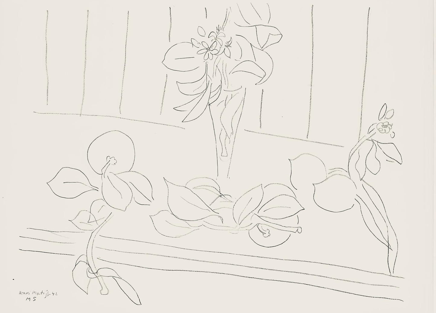 Henri Matisse, Srie M, Var. 5 (Duthuit 9), Henri Matisse, Dessins, Thmes Et Variations, Lithograph