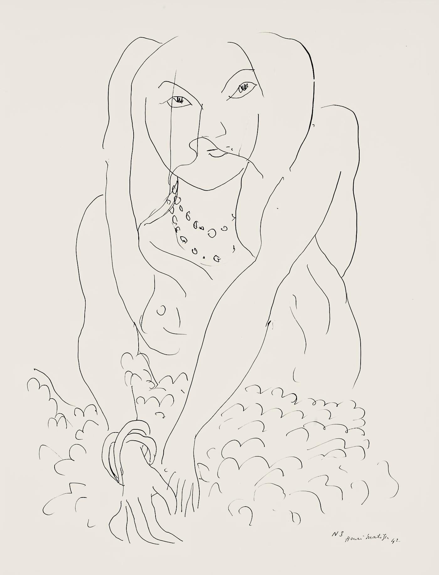 Henri Matisse, Srie N, Var. 3 (Duthuit 9), Henri Matisse, Dessins, Thmes Et Variations, Lithograph