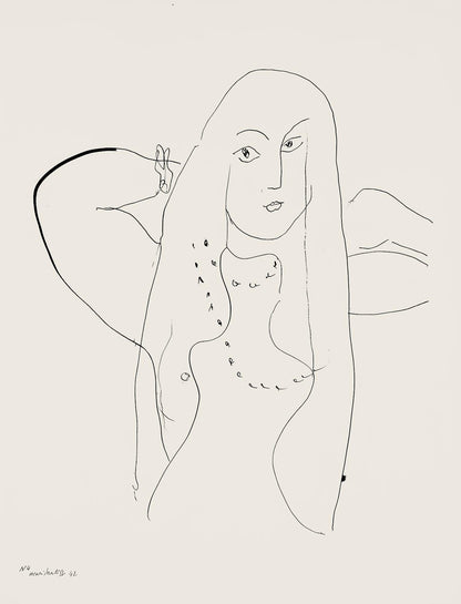 Henri Matisse, Srie N, Var. 4 (Duthuit 9), Henri Matisse, Dessins, Thmes Et Variations, Lithograph