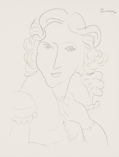 Henri Matisse, Srie O, Var. 5 (Duthuit 9), Henri Matisse, Dessins, Thmes Et Variations, Lithograph