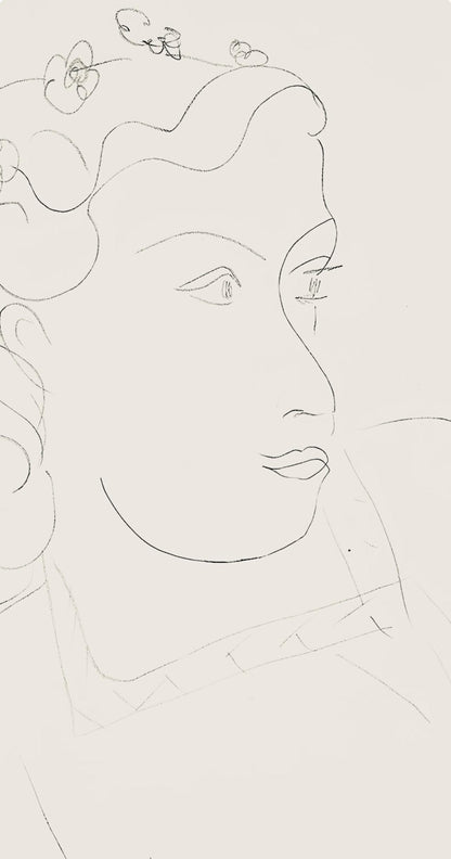 Henri Matisse, Srie O, Var. 10 (Duthuit 9), Henri Matisse, Dessins, Thmes Et Variations, Lithograph