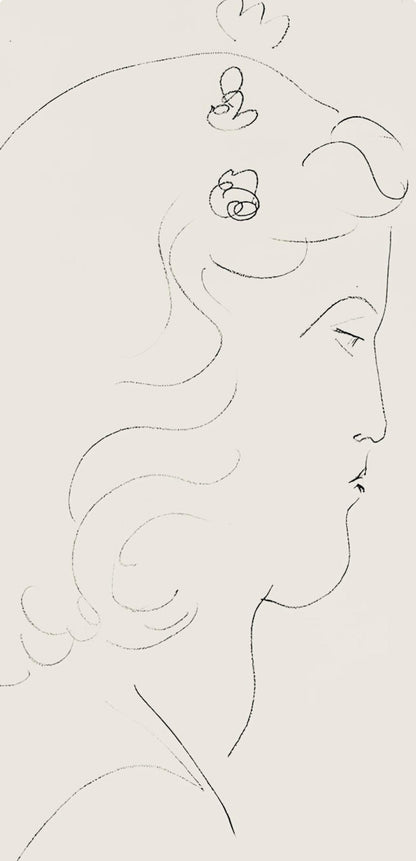 Henri Matisse, Srie O, Var. 14 (Duthuit 9), Henri Matisse, Dessins, Thmes Et Variations, Lithograph