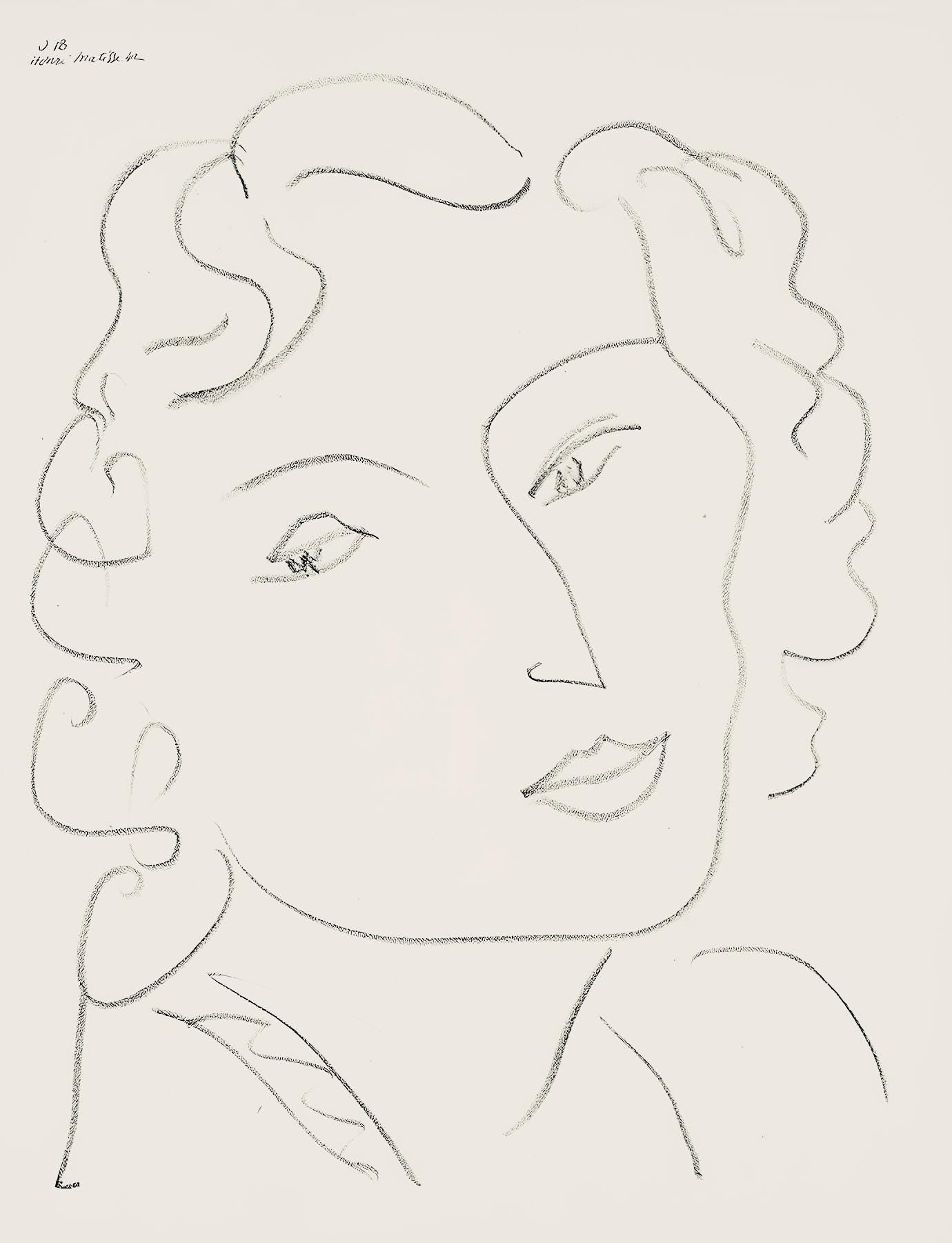 Henri Matisse, Srie O, Var. 18 (Duthuit 9), Henri Matisse, Dessins, Thmes Et Variations, Lithograph