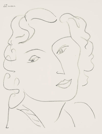 Henri Matisse, Srie O, Var. 18 (Duthuit 9), Henri Matisse, Dessins, Thmes Et Variations, Lithograph