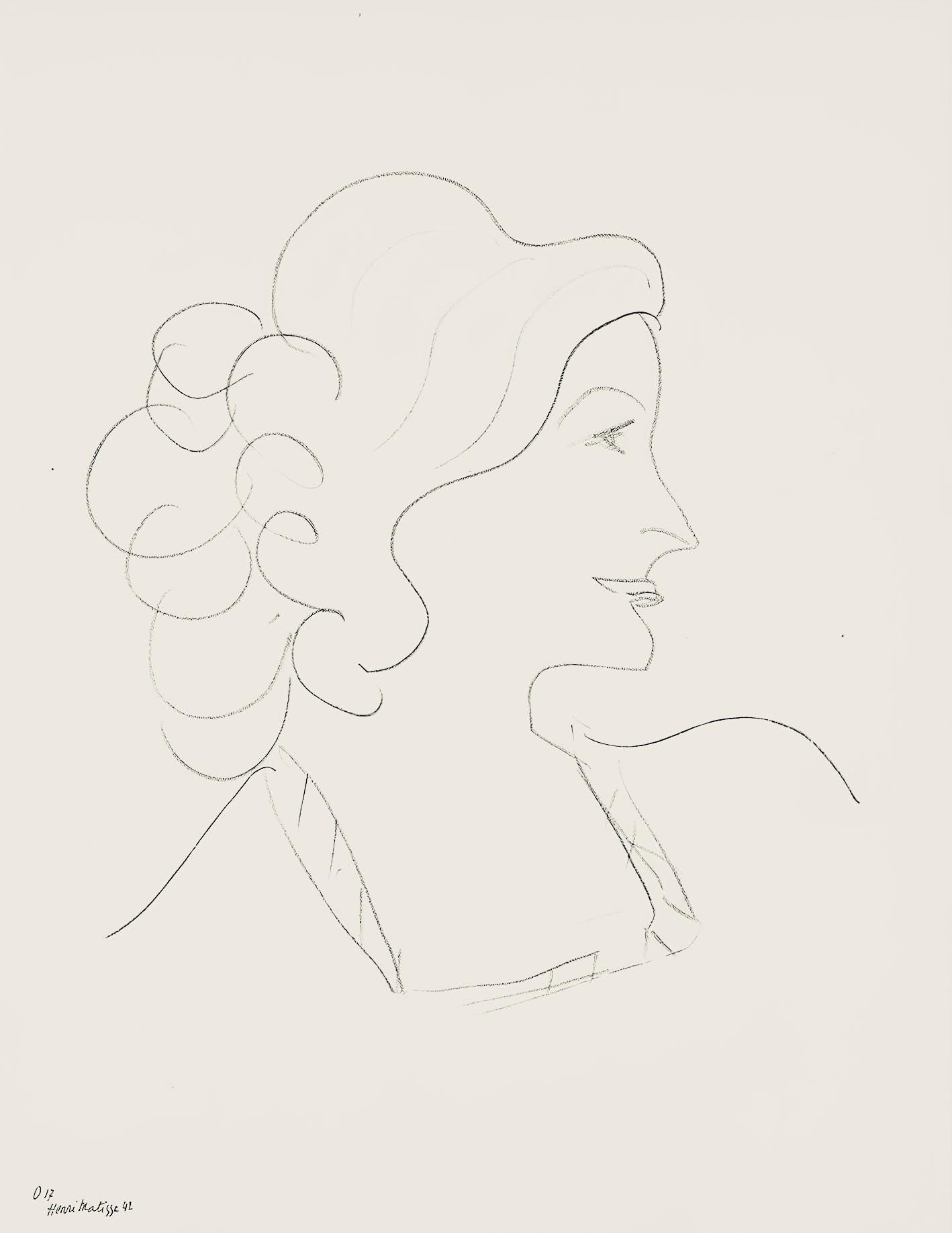 Henri Matisse, Srie O, Var. 17 (Duthuit 9), Henri Matisse, Dessins, Thmes Et Variations, Lithograph